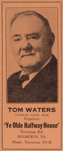 Tom Waters, Veteran der Bühne