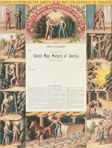 United Mine Workers Zertifikat, 1890