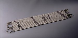 Wampum-Gürtel, hergestellt von den Lenni Lenape Indianern, Pennsylvania von American School