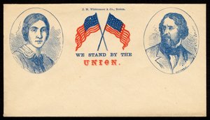 "Wir stehen zur Union" Postkarte, ca. 1861-65