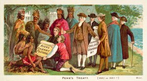 William Penns Vertrag mit den nordamerikanischen Indianern, 1682
