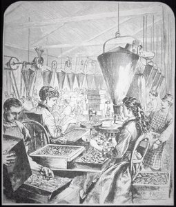 Frauen arbeiten in einer Munitionsfabrik, Bridgeport, Connecticut von American School