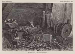 Werkstatt des Navajo-Silberschmieds