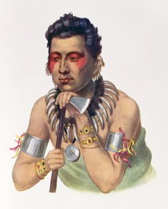 Junger Ma-Has-Ka, Häuptling der Iowas, 1837, Illustration aus 