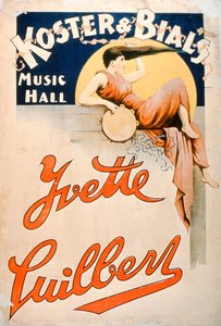 Yvette Guilbert (ca. 1869-1944) in der Koster und Bials Music Hall, New York von American School