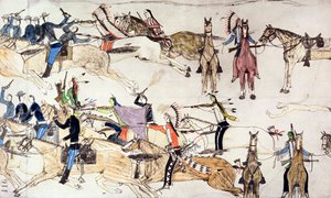 Schlacht am Little Bighorn, Montana, USA, 25.-26. Juni 1876, ca. 1900