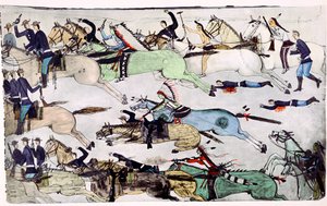 Schlacht am Little Big Horn, Montana, USA, 25.-26. Juni 1876, um 1900