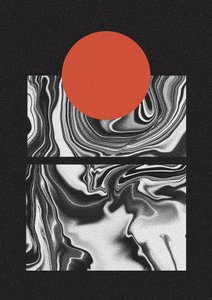 Roter Sonnenmarmorfluss