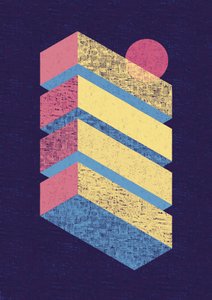 Retro-Schichten und Sonne