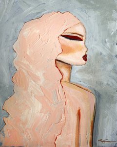 Schickes rosa Haarporträt von Amy Straley