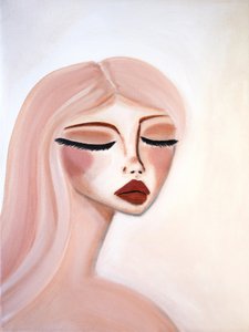 Gelassenes Rosa Porträt von Amy Straley