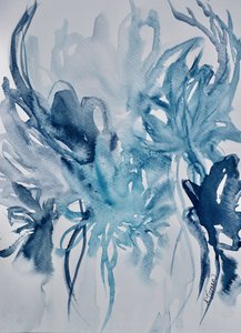 Abstrakte blaue Blumen
