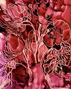 Karmesinroter Blumenfluss