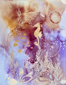 Goldener Seepferdchen-Traum