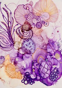 Lila-Gold-Fantasieblüte