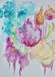 Lebendige organische Blüte