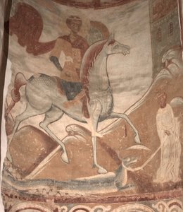 Heiliger Georg und der Drache, 12. Jahrhundert von Ancient Russian frescos