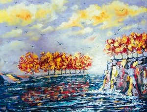 Herbstliche Klippenreflexionen