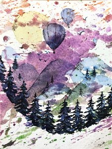 Bunte Bergballons