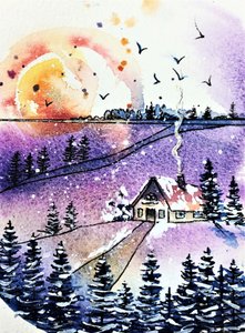 Gemütliche Winterhütte