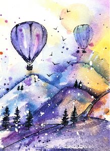 Träumerische Bergballons