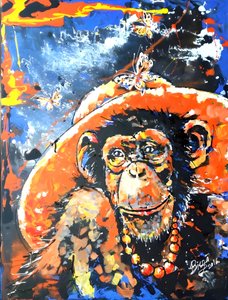 Stilvoller Affe Mit Hut