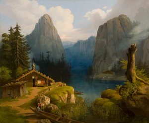 Gebirgslandschaft mit See