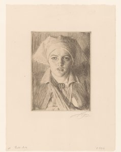 Porträt von Gulli von Anders Leonard Zorn (signed by artist)