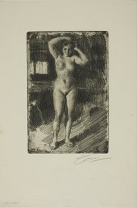 Anna macht ihr Haar von Anders Leonard Zorn