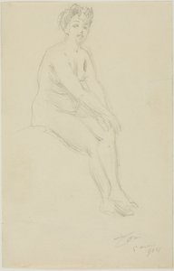 Sitzender weiblicher Akt von Anders Leonard Zorn