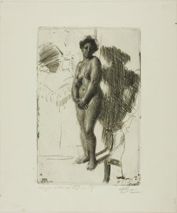 Stehender Schwarzer von Anders Leonard Zorn