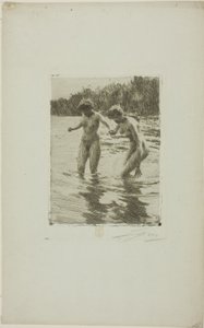 Zwei Badende von Anders Leonard Zorn