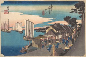 Morgendämmerung in Shinagawa, ca. 1834