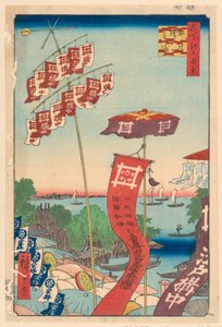 Kanasugi-Brücke, Shibaura aus der Serie Einhundert Ansichten von Edo