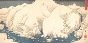 Kiso-Berge im Schnee, 1857