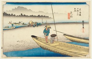Mitsuke, Tenryu-gawa-Fluss, in Die dreiundfünfzig Stationen der Tokaido-Straße