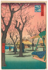 Pflaumengarten, Kamata (Kamata no Umezono) aus der Serie Einhundert Ansichten von Edo von Ando Hiroshige