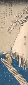 Schnee auf dem Sumida-Fluss, ca. 1835
