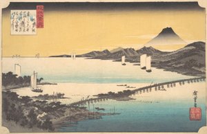 Sonnenuntergang in Seta, ca. 1832 von Ando Hiroshige