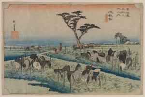 Die Dreiundfünfzig Stationen des Tokaido: Chiryu, 1833-1834 von Ando Hiroshige