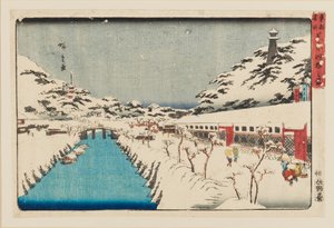 Holzschnitt - Shiba akabane no yuki, 1797-1858