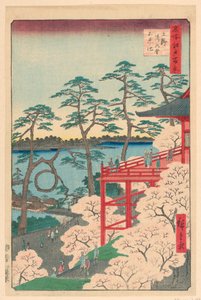 Yamashita-Viertel, Ueno (Ueno Yamashita) aus der Serie Einhundert Ansichten von Edo von Ando Hiroshige
