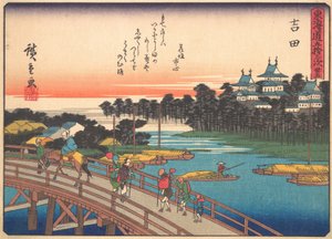 Yoshida, aus der Serie Die 53 Stationen der Tokaido-Straße (frühes 20. Jahrhundert) von Ando Hiroshige