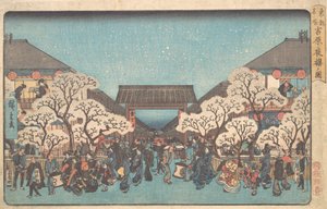 Yoshiwara Yo Zakura no Zu, ca. 1841 von Ando Hiroshige