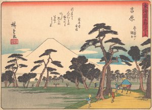 Yoshiwara, aus der Serie Die dreiundfünfzig Stationen der Tokaido-Straße, frühes 20. Jahrhundert von Ando Hiroshige