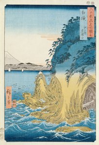 Höhlen bei Enoshima, Provinz Sagami von Ando or Utagawa Hiroshige
