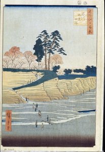 Palasthügel in Shinagawa (Hundert berühmte Ansichten von Edo)
