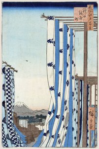 Das Färberviertel in Kanda (Hundert berühmte Ansichten von Edo)