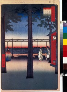 Morgendämmerung am Kanda Myojin-Schrein, Hundert berühmte Ansichten von Edo