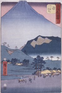 Hara: Blick auf Ashitakayama und Fuji von Ando or Utagawa Hiroshige